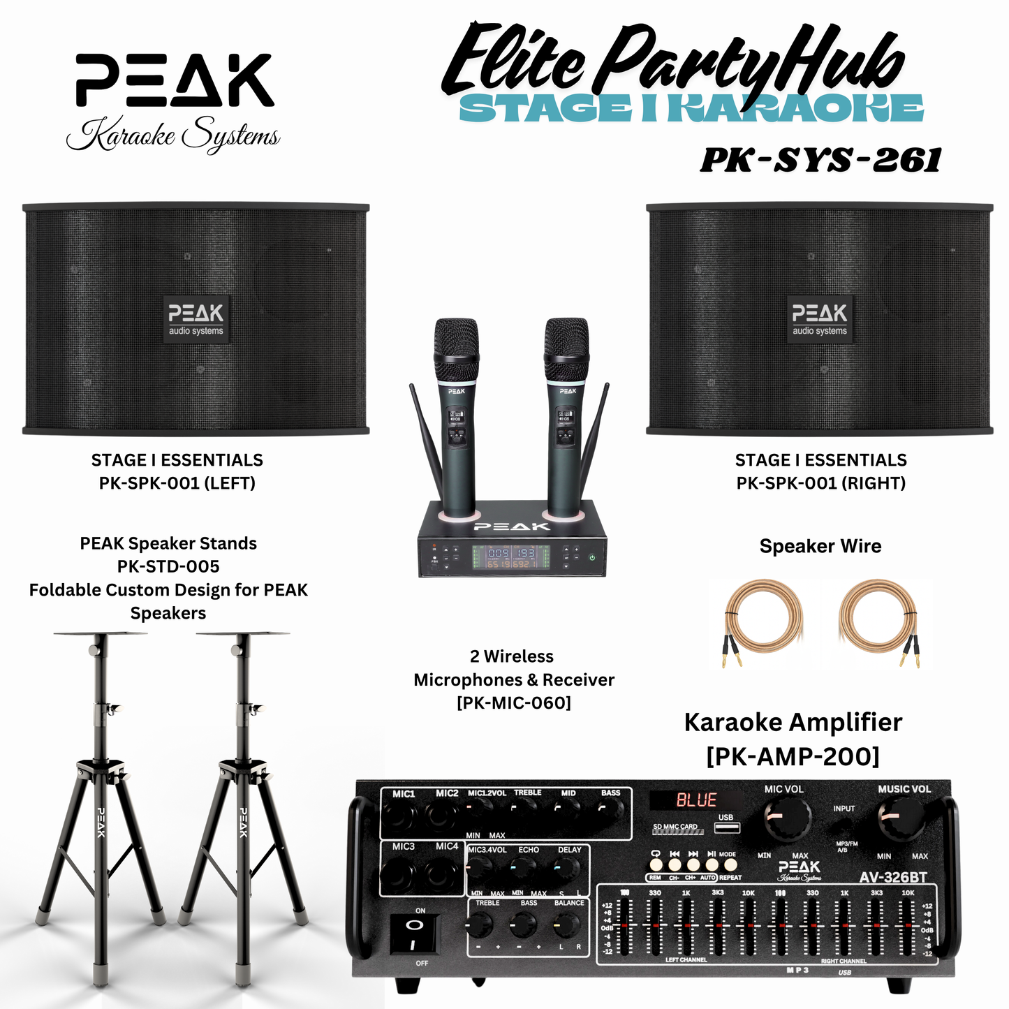 ELITE PartyHub STAGE I Karaoke System - 1200W