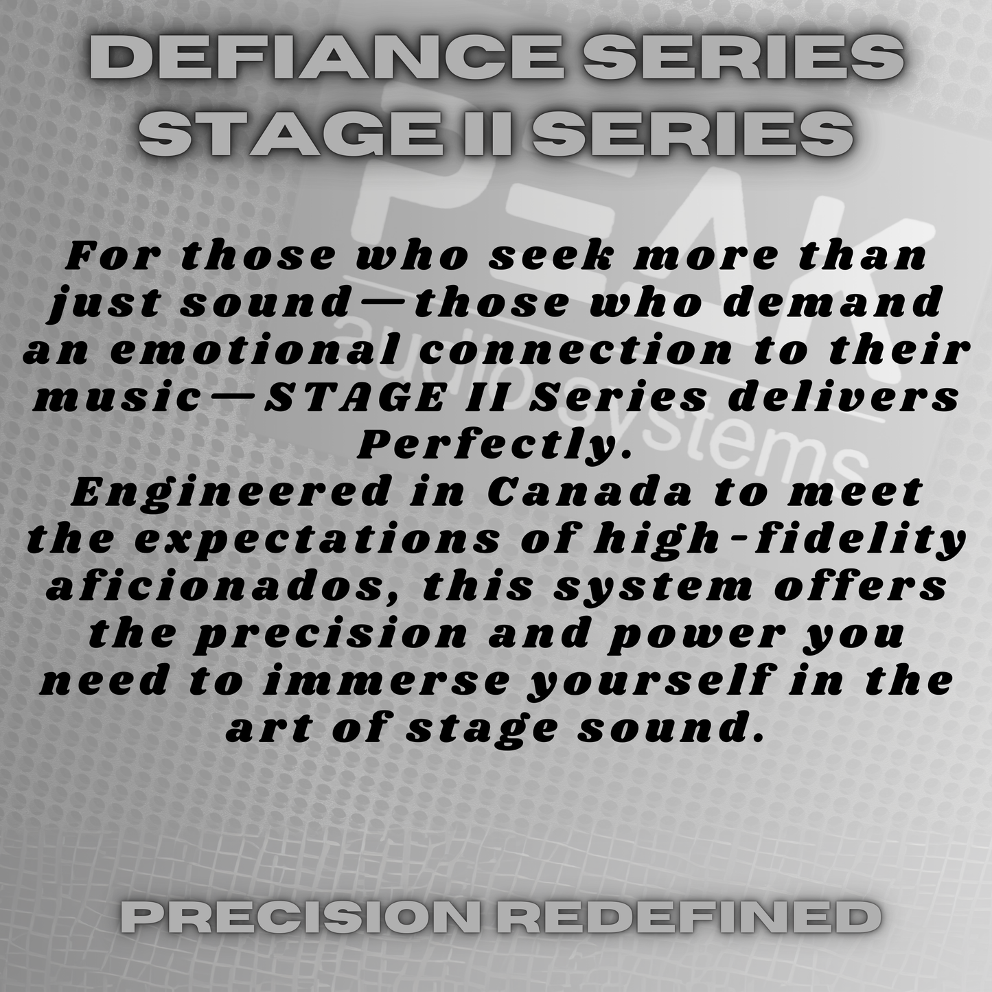 Peak DEFIANCE Stage II Hi-Fidelity Speakers - 500W (PAIR)