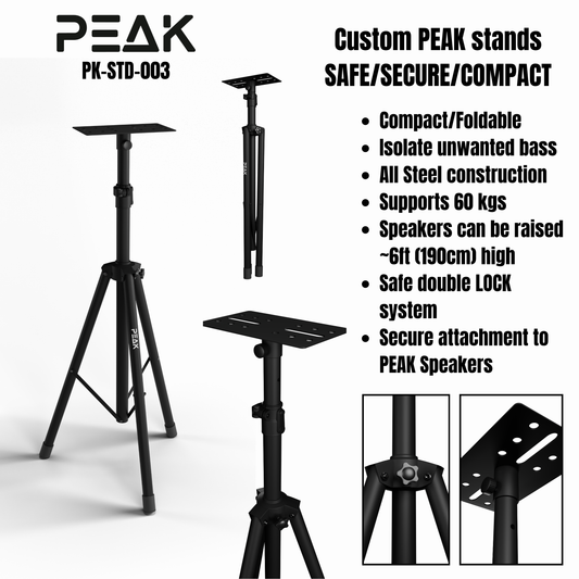 Professional Speaker Stands — Adjustable to 6 feet high (Pair)