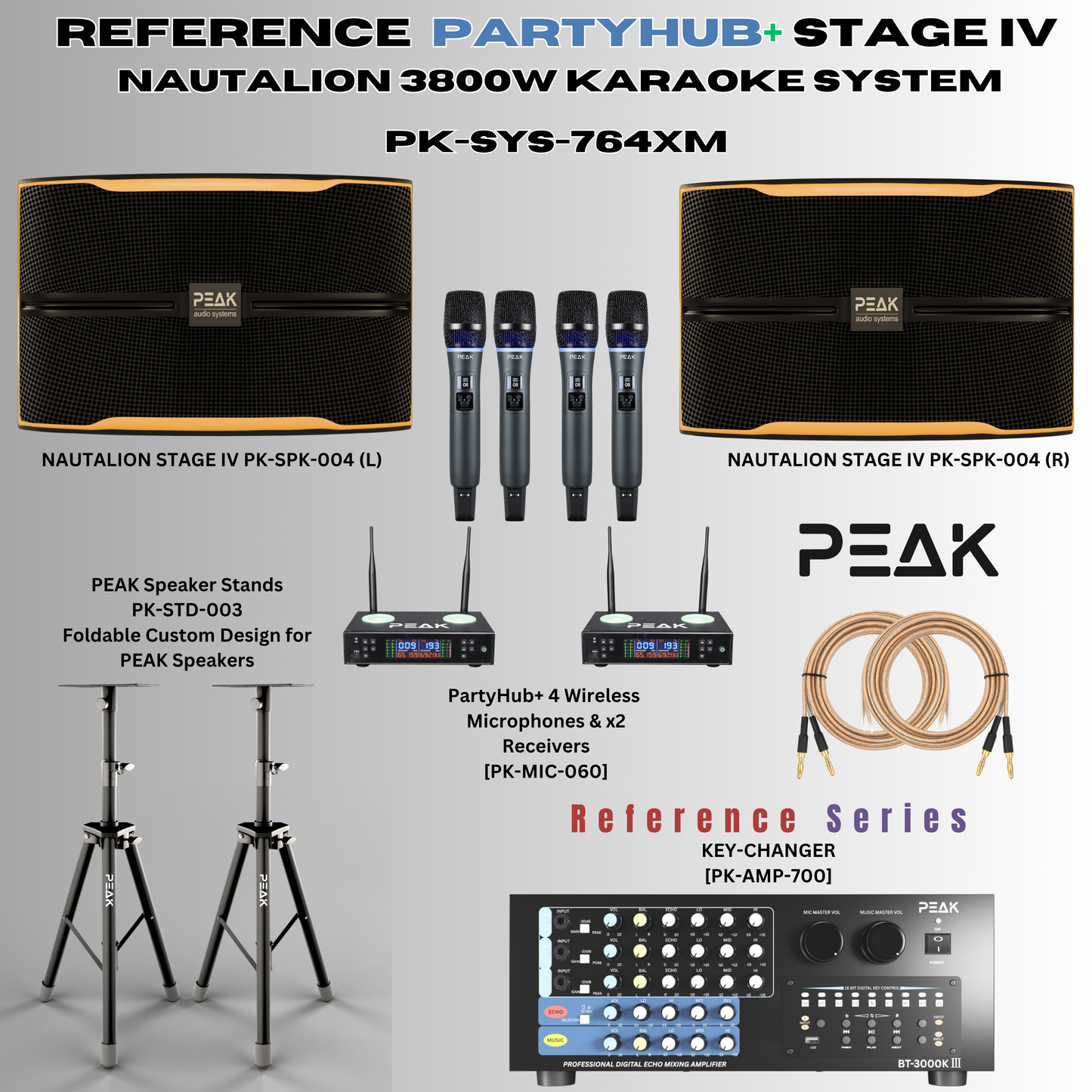 Reference Key-Changer Series | Stage IV Nautalion PartyHUB+ Professional Karaoke System - 3800W