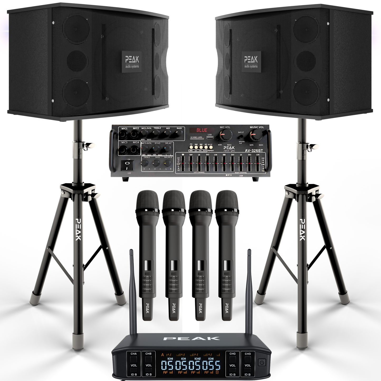 Peak Karaoke ELITE Sonetto+ STAGE II 10" DEFIANCE complete package - 2000W