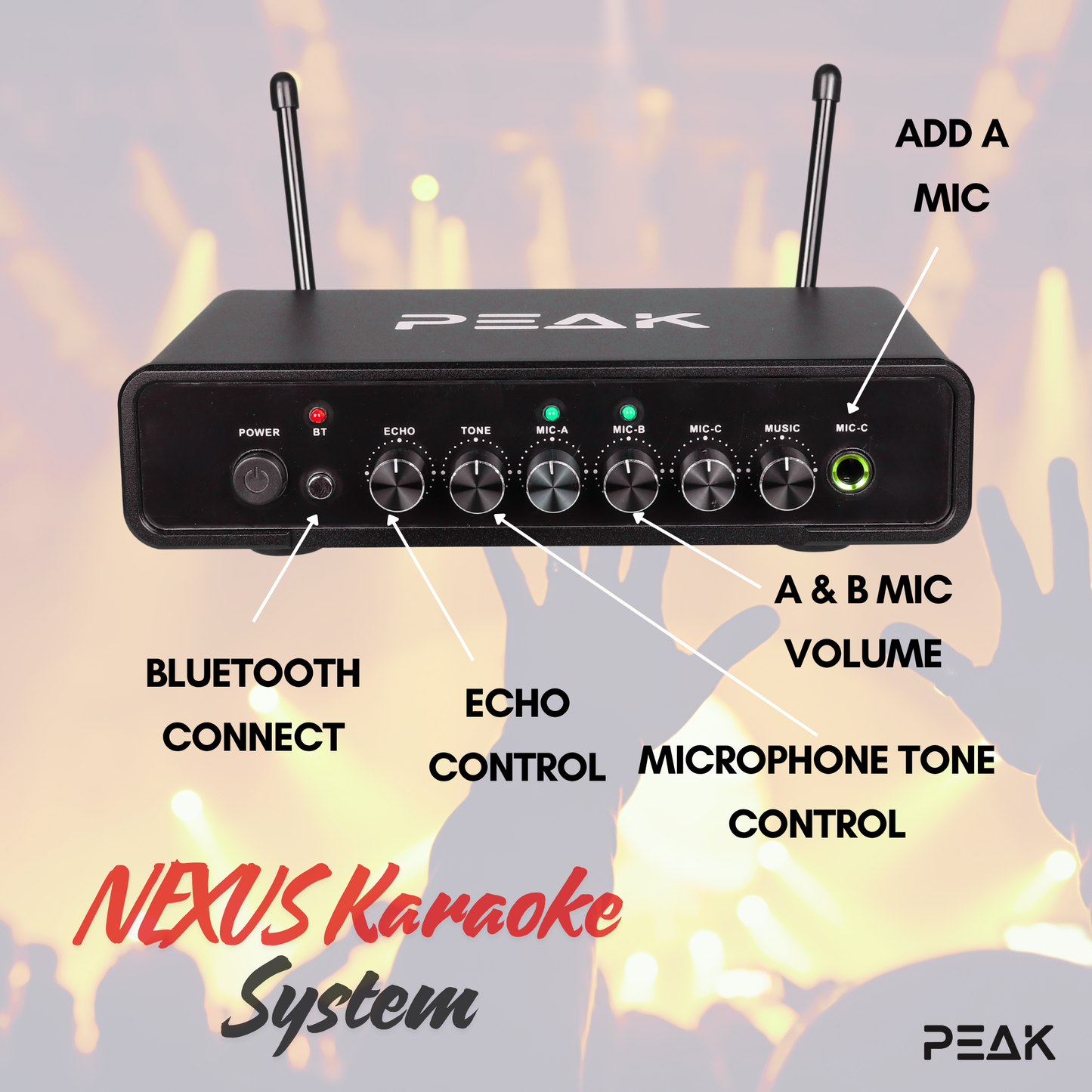Nexus Series | Wireless Microphone Set of 2 with Bluetooth Receiver