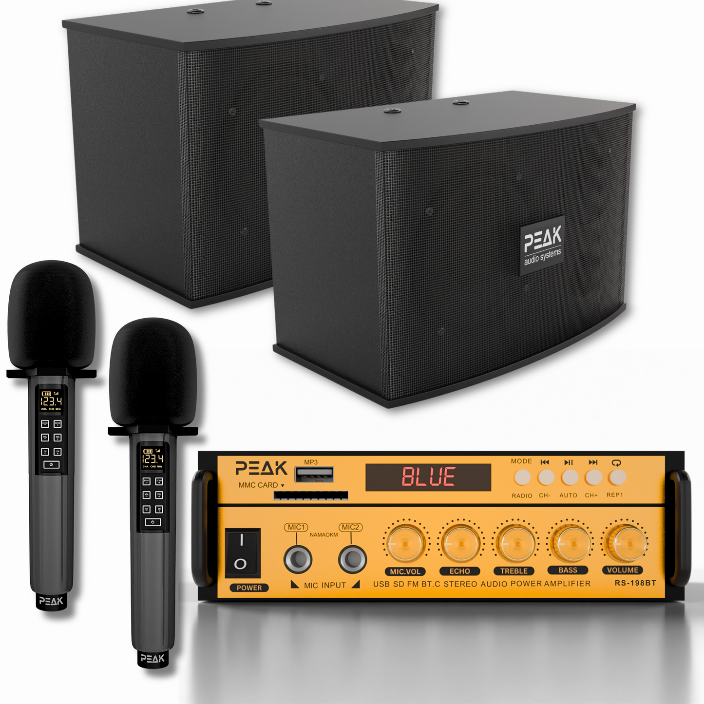 GOLD Pro Stage I - Bluetooth Karaoke System -600W (No Stands)