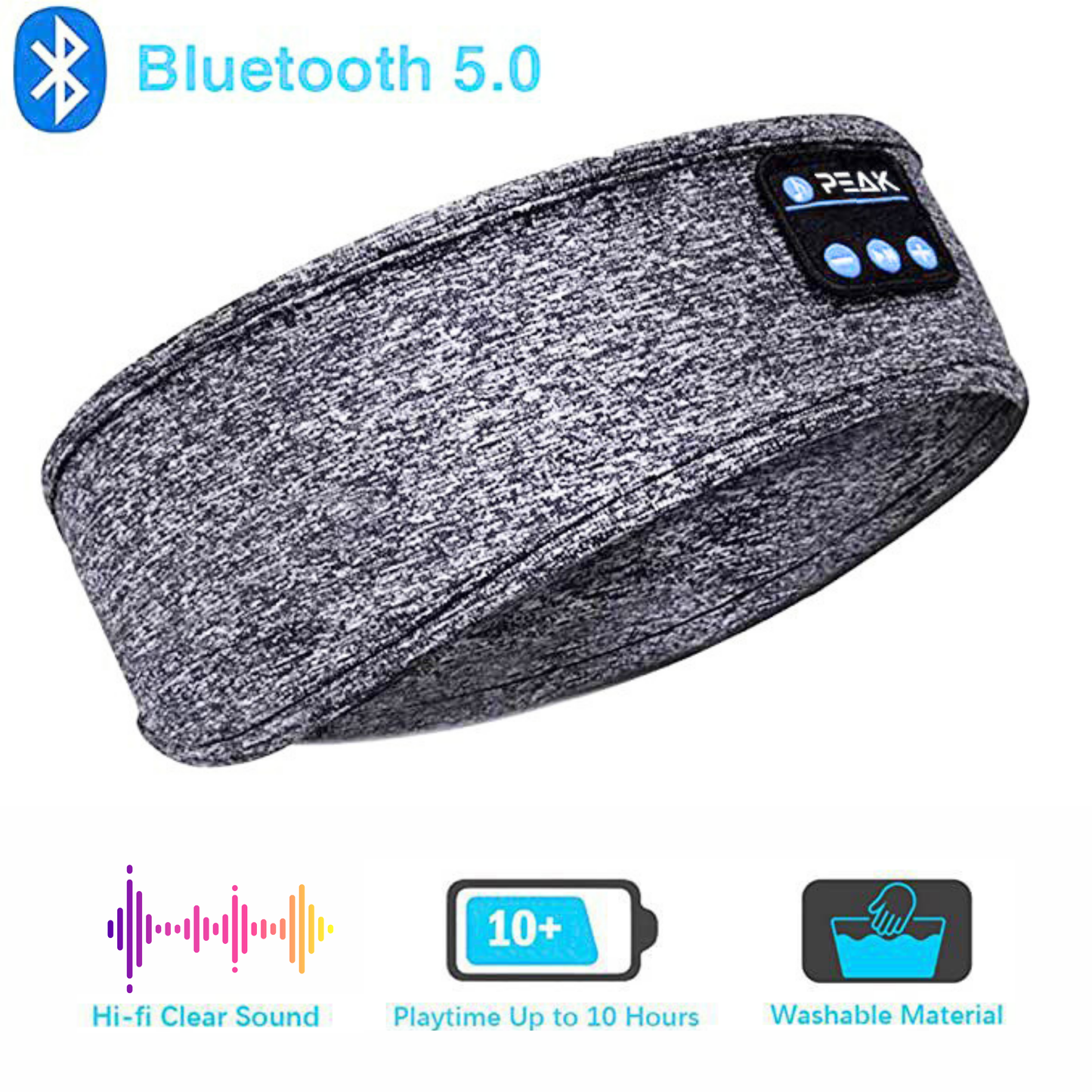 Bluetooth Headband | Secure Comfort meets Audio Perfection (Grey)