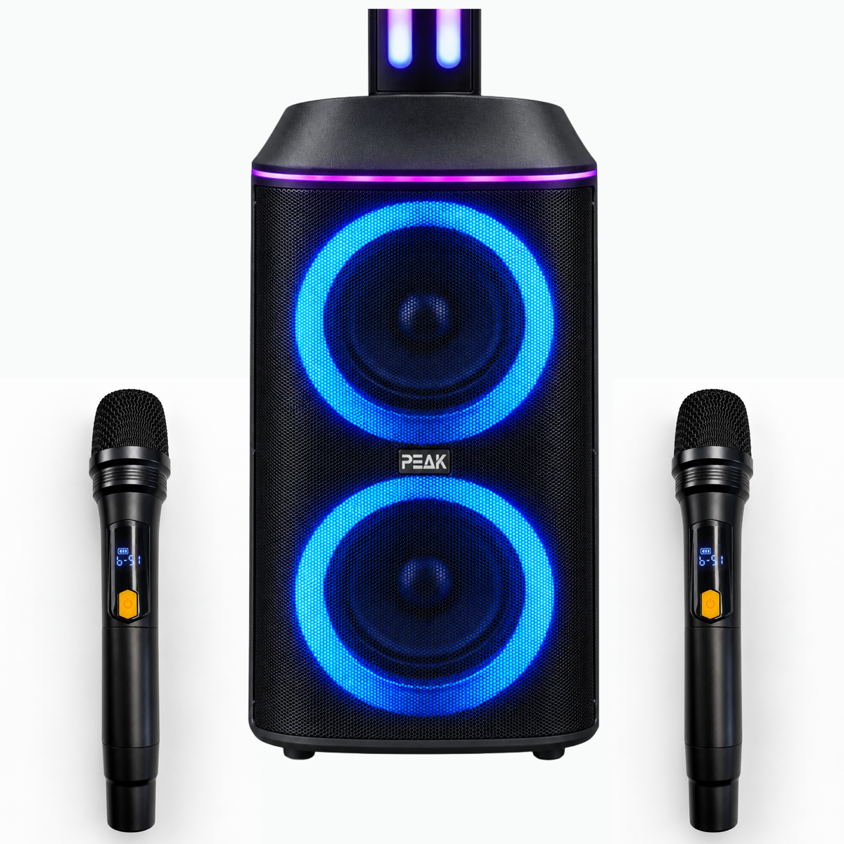 Professional All-In-One Infinity Speaker with 2 Wireless Microphones