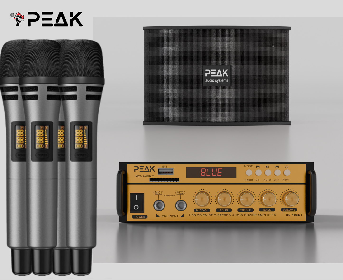 GOLD MAX+ Stage I - Bluetooth Karaoke System -600W