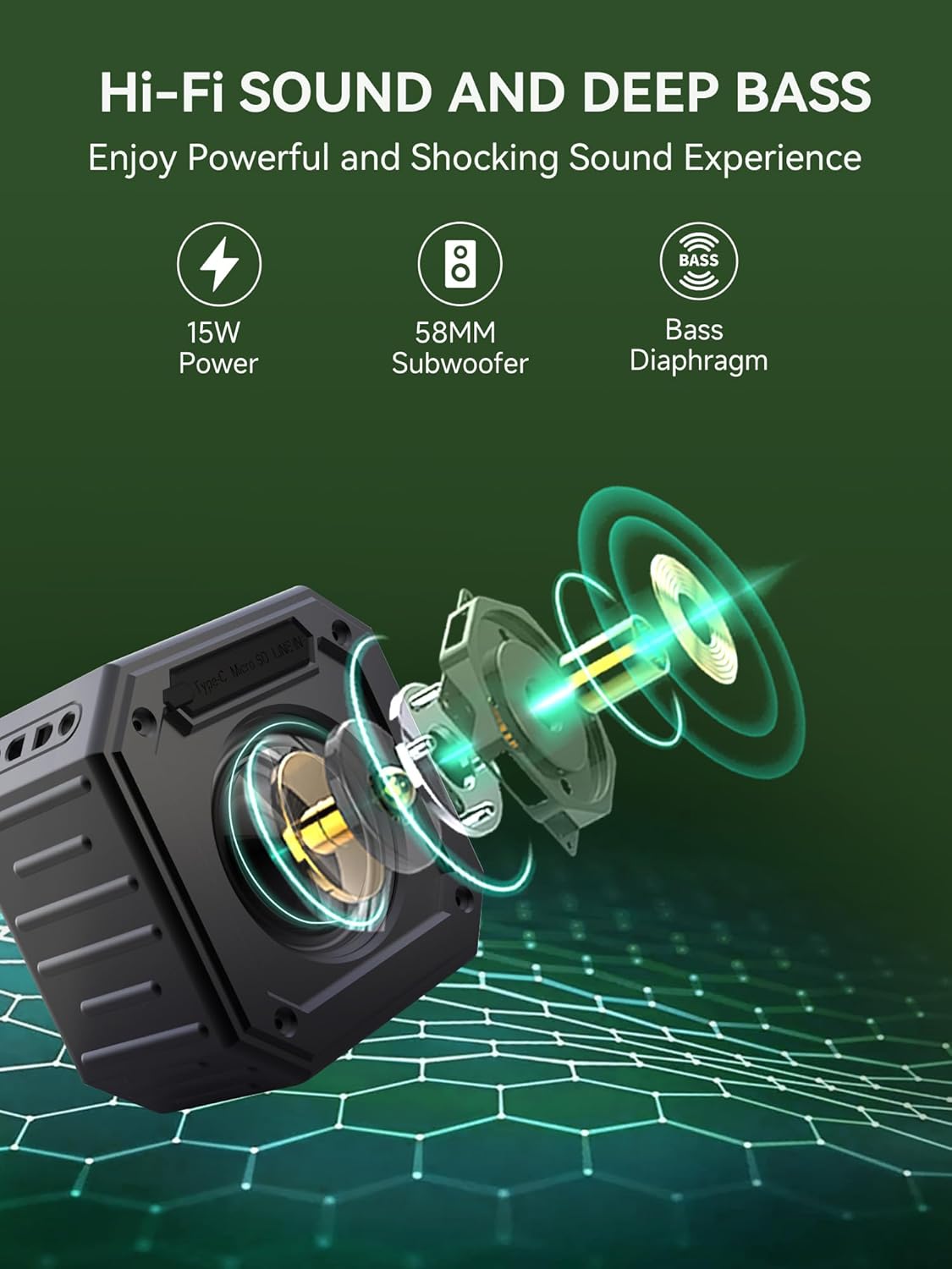 Bluetooth Speaker | PEAK Sonic Golf Cube, Rugged design, Golf, meets Audio Perfection
