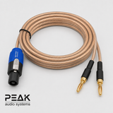 Peak Audio SPEAKON 14 AWG Premium Speaker Cable (Pair, each 15 ft long)