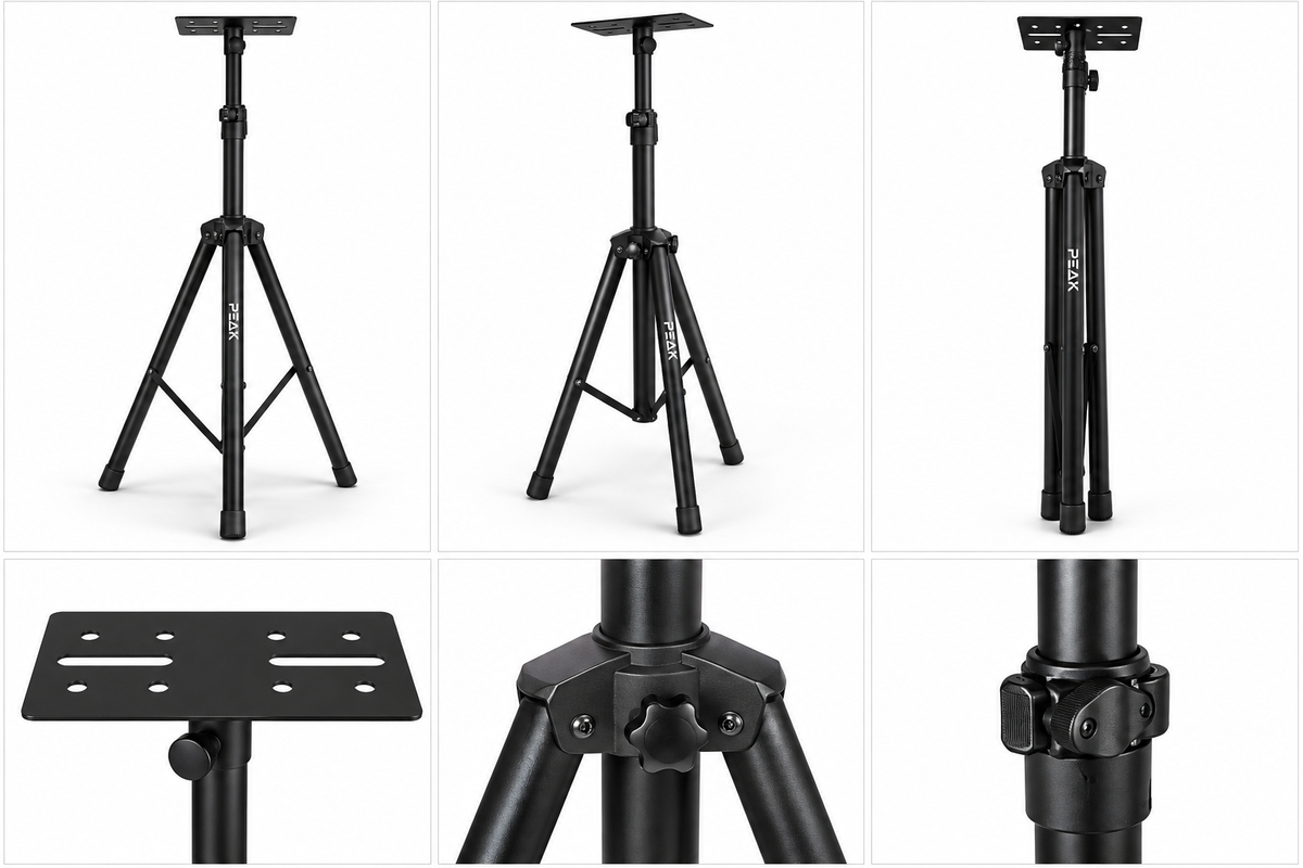 Professional Speaker Stands — Adjustable to 6 feet high (Pair)