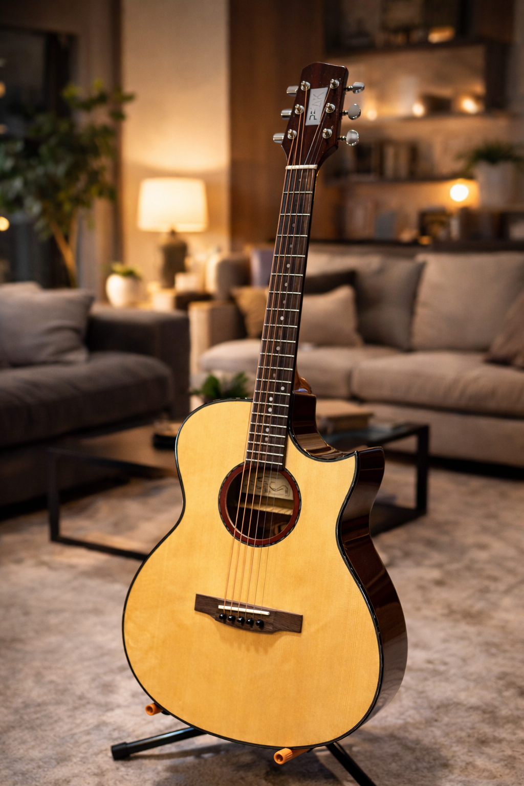 Peak Acoustic-Electric Guitar – Built-In Pickup | Plug & Play Stage Sound